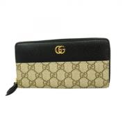 Pre-owned Leather wallets Gucci Vintage , Black , Dames