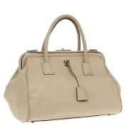 Pre-owned Leather handbags Prada Vintage , Beige , Dames