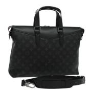 Pre-owned Canvas briefcases Louis Vuitton Vintage , Black , Dames