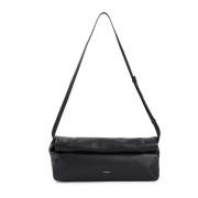 Zwarte Crossbody Rollup Tas Jil Sander , Black , Dames