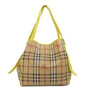 Pre-owned Canvas shoulder-bags Burberry Vintage , Beige , Dames