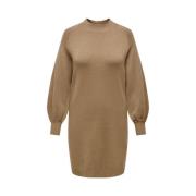 Highneck Jurk Geroosterde Kokosnoot Only Carmakoma , Brown , Dames