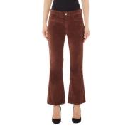 Wijd uitlopende fluwelen chino broek Liu Jo , Brown , Dames