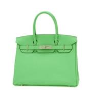 Pre-owned Leather handbags Hermès Vintage , Green , Dames