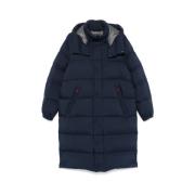 Navy Blauwe Gewatteerde Jas Kiton , Blue , Heren