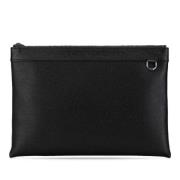 Pre-owned Leather clutches Louis Vuitton Vintage , Black , Dames