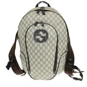 Pre-owned Canvas backpacks Gucci Vintage , Gray , Dames