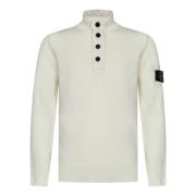 Witte Half-Zip Sweater Aw24 Stone Island , White , Heren