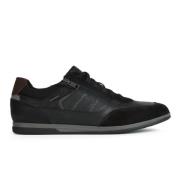 Checker Mid-Top Schoenen voor Mannen Geox , Black , Heren