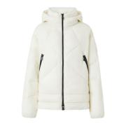 Korte Gewatteerde Hoodie Jas Pinko , White , Dames