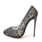 Pre-owned Fabric heels Christian Louboutin Pre-owned , Black , Dames