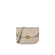 Vanilla Crossbody Tas met Flap Sluiting Furla , Beige , Dames