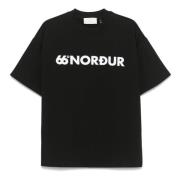 Artistieke Logo Print T-Shirt 66 North , Black , Heren