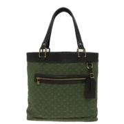 Pre-owned Canvas totes Louis Vuitton Vintage , Green , Dames