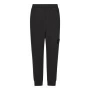 Grijze Joggingbroek met Geborstelde Fleece Stone Island , Black , Here...