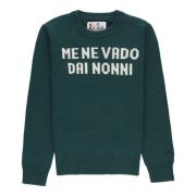 Groene Wol Kasjmier Trui Met Ronde Hals Sweater Saint Barth , Green , ...