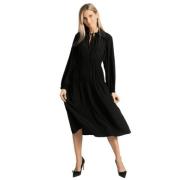 Zijden Crepe de Soie Jurk Joseph , Black , Dames