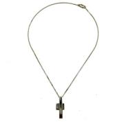 Pre-owned Metal necklaces Gucci Vintage , Gray , Dames