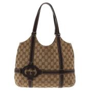 Pre-owned Canvas handbags Gucci Vintage , Beige , Dames