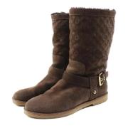 Pre-owned Fabric boots Louis Vuitton Vintage , Brown , Dames