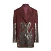 Paisley Print Metallic Jas Etro , Purple , Dames