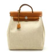 Pre-owned Canvas backpacks Hermès Vintage , Brown , Dames