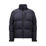 Korte Blauwe Donsjas met Airsoft Voering Moncler , Blue , Heren