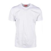 Katoenen T-shirt Diesel , White , Heren