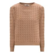 Kruissteek Sweaters Twinset , Brown , Dames