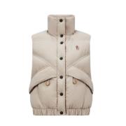 Gewatteerde Vest Jassen Beige Moncler , Beige , Dames