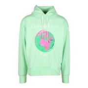 Katoenen Sweatshirt Msgm , Green , Heren