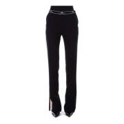 Zwarte broek met logodetail Elisabetta Franchi , Black , Dames