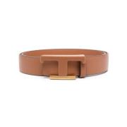 Omkeerbare Leren Logo Riem P.30 Tod's , Brown , Unisex