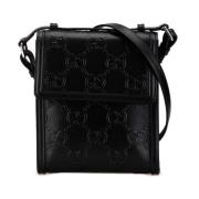 Pre-owned Leather crossbody-bags Gucci Vintage , Black , Dames