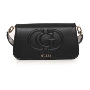 Schouderklep Kleine Tas Guess , Black , Dames