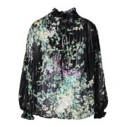 Metallic Zijdeblend Shirt Sabina Musayev , Multicolor , Dames