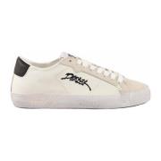 Leren Sneakers met Rubberen Zool Diesel , White , Dames