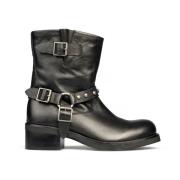 Zwarte Leren Laarzen Emanuelle Vee , Black , Dames