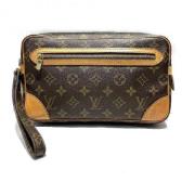 Pre-owned Canvas clutches Louis Vuitton Vintage , Brown , Dames