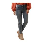 Blauwe Skinny Stretch Denim Jeans Summum Woman , Blue , Dames