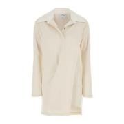 Ivoor Polo Jurk Katoenmix Courrèges , Beige , Dames