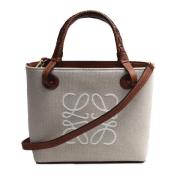 Pre-owned Canvas handbags Loewe Pre-owned , Beige , Dames