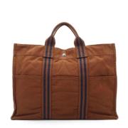 Pre-owned Cotton totes Hermès Vintage , Brown , Dames