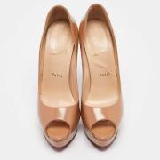 Pre-owned Fabric heels Christian Louboutin Pre-owned , Beige , Dames