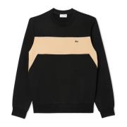 Klassieke Krokodil Logo Sweater Lacoste , Black , Heren