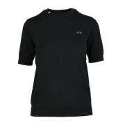 Merino Katoenmix Gebreide Trui Sun68 , Black , Dames