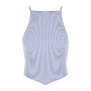 Lichtblauwe Viscose Blend Top Courrèges , Blue , Dames