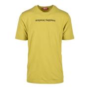 Casual katoenen T-shirt voor heren Diesel , Yellow , Heren