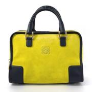 Pre-owned Leather handbags Loewe Pre-owned , Yellow , Dames