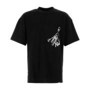 Klassiek Zwart Katoenen T-shirt Represent , Black , Heren